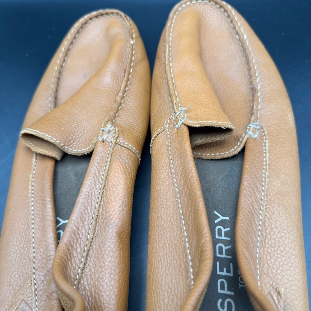 Sperry Wave Driver Venetian Loafer Slip On Tan Leather Mens 11.5 - Picture 5 of 16